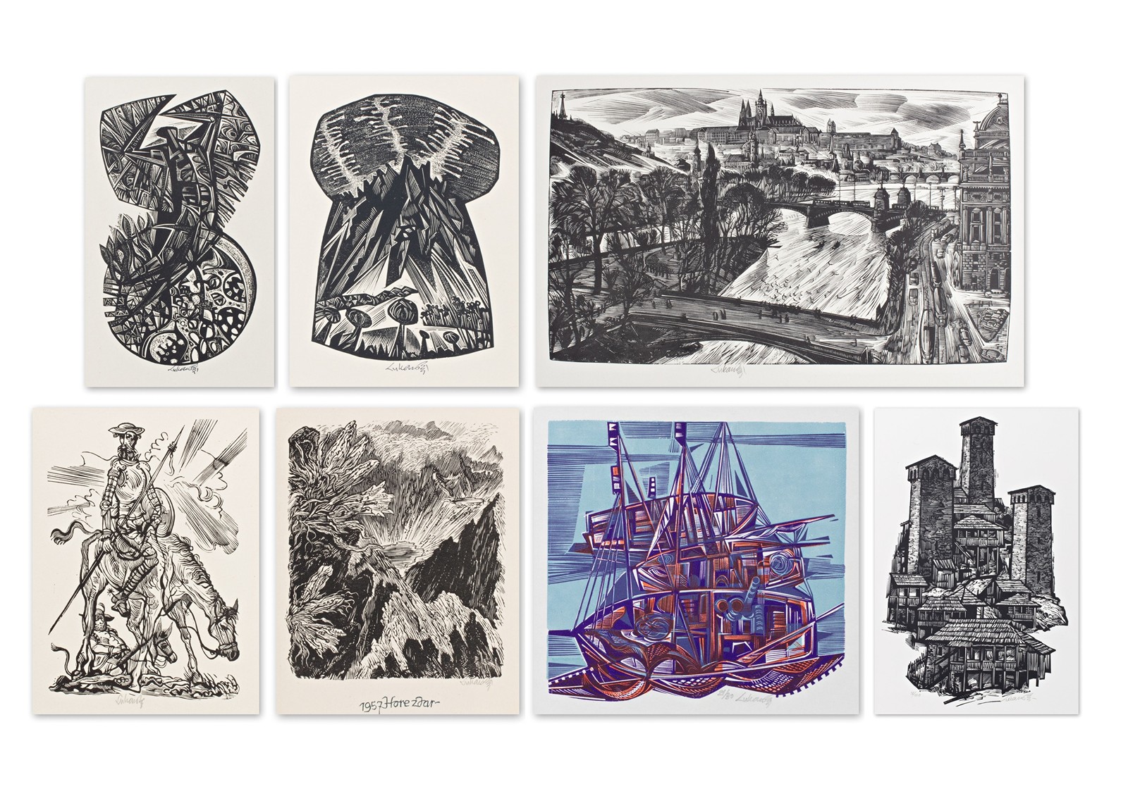 Lukavský Jaroslav (1924-1984) - Konvolut 7 grafik