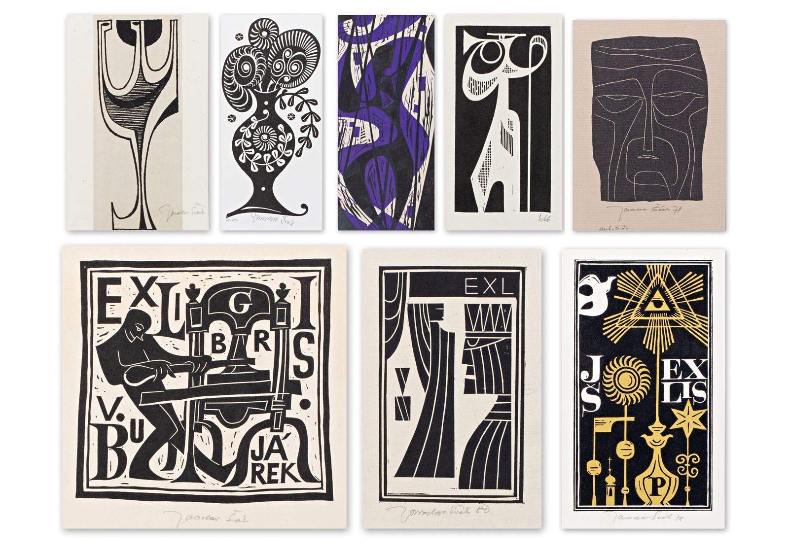 Šváb Jaroslav (1906-1999) - Konvolut 8 grafických listů