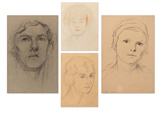 Emingerová Helena (1858-1943) - Konvolut 4 kreseb