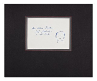 Anderle Jiří - Vlastnoruční autogram a karikatura