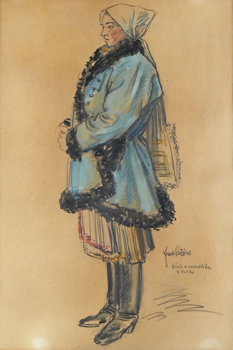 František Podešva (1893-1979) - Děvče v mentlíku z Velké