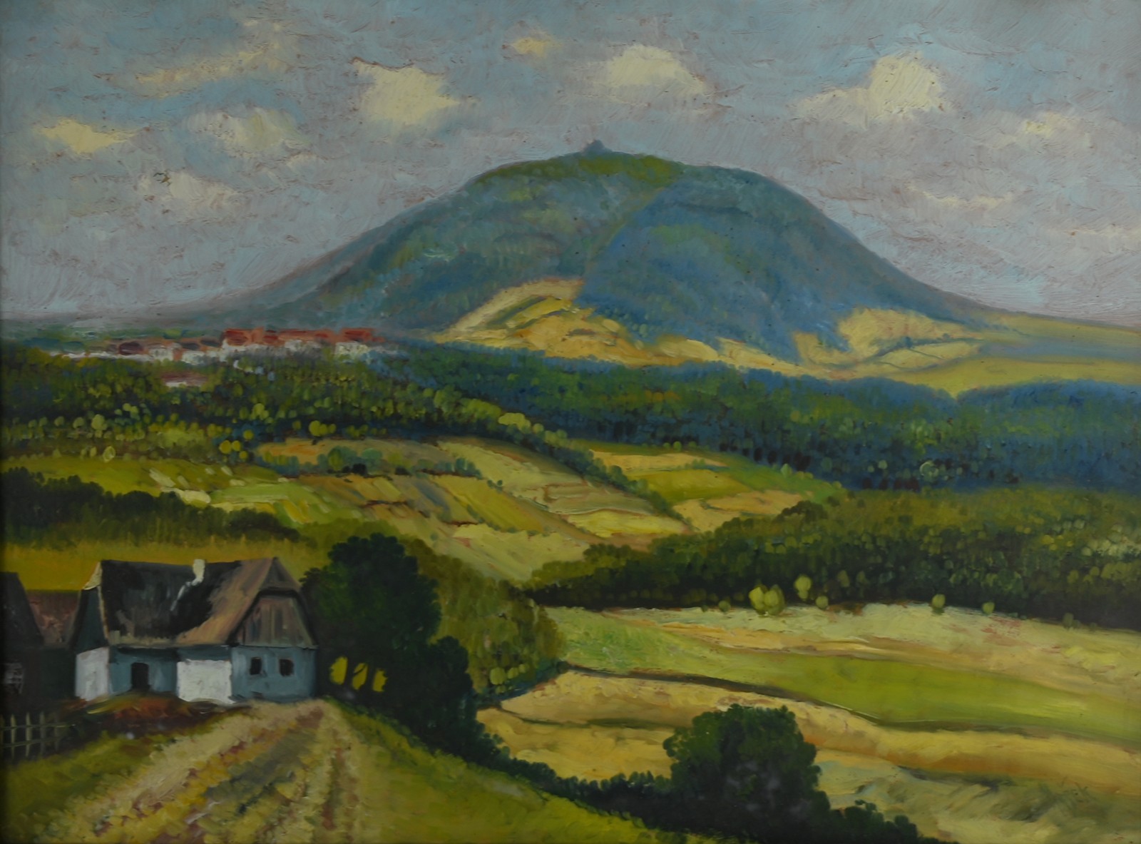 František Vít Blažek (1904) - Krajina s horou Říp