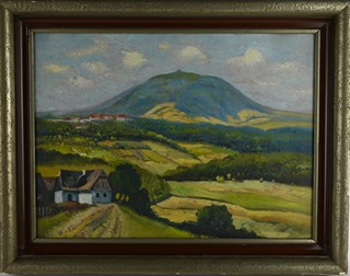 František Vít Blažek (1904) - Krajina s horou Říp