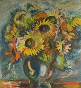 Václav Pavlík (1901 - 1966) - Slunečnice ve váze