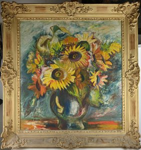 Václav Pavlík (1901 - 1966) - Slunečnice ve váze