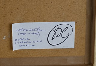 Oldřich Holíček (1921-1993) - Plovárna u Karlova mostu