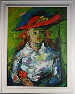 Leopold Musil (1920-1997) - Dívka s kloboukem