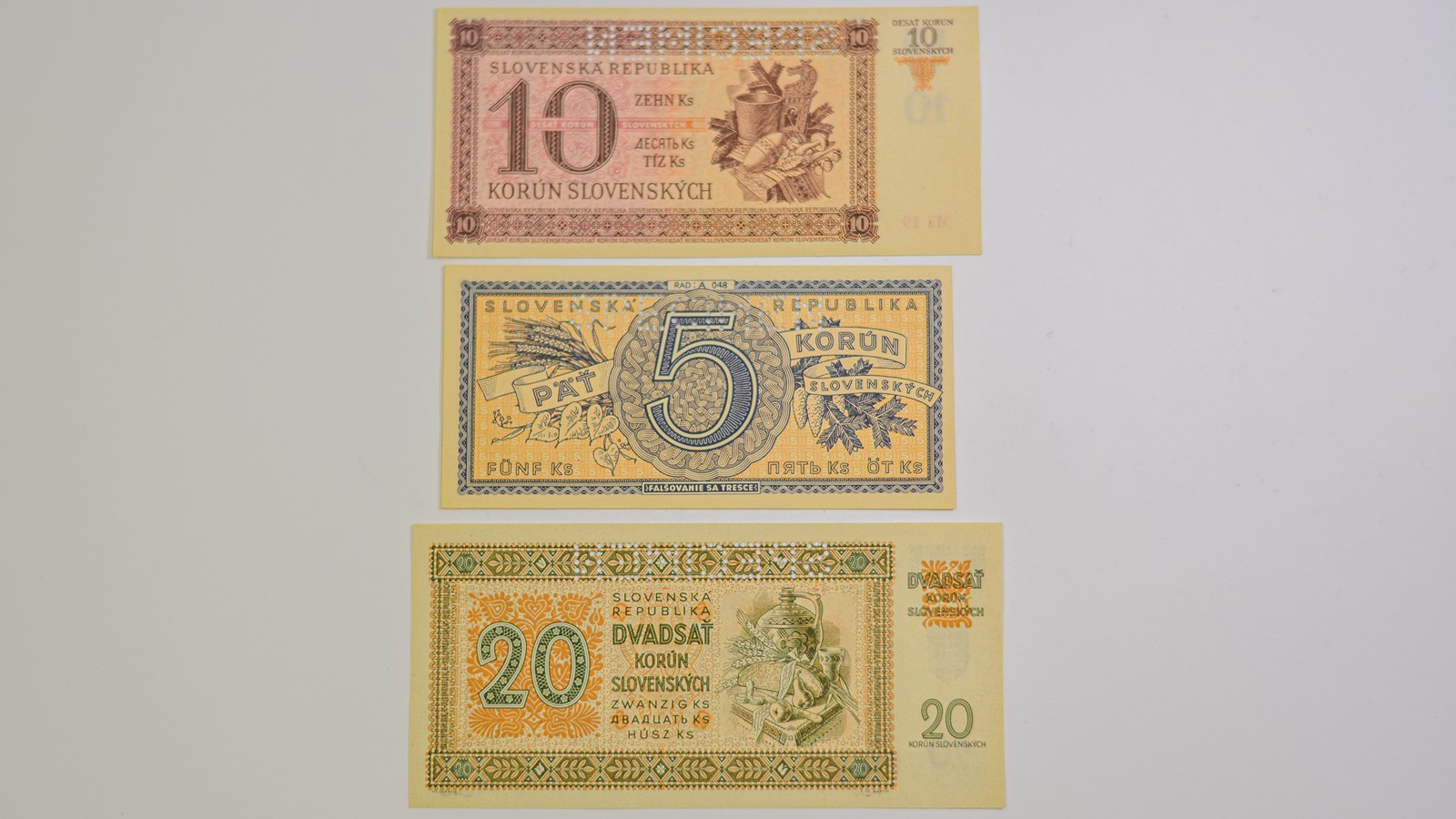 St. Slovenské bankovky 3ks