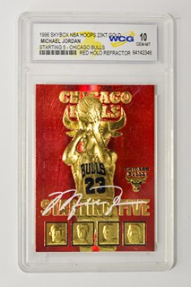 Karta s podpisem Michael Jordan 1996, 23kt zlato