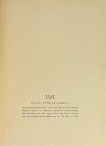Antonín Matějček - Mistři rané renesance