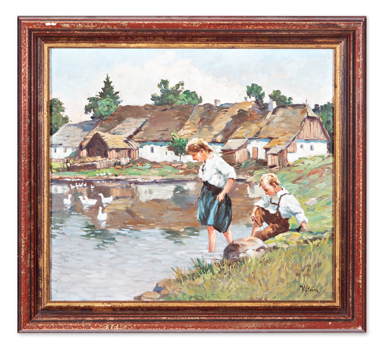 Václav Stein (1917-1944) - Děti u rybníka