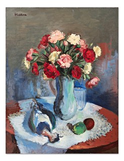 Hana Hladíková-Bernkopfová (1900-1978) - Zátiší s kyticí na stole