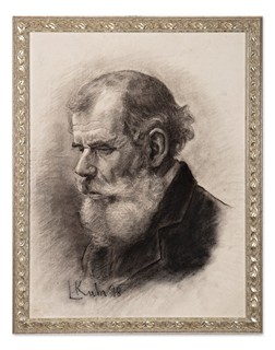 Ludvík Kuba (1863-1956) - Portrét muže s vousy