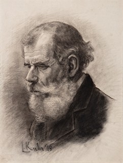 Ludvík Kuba (1863-1956) - Portrét muže s vousy