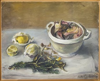Veržakovský Karel (1924-1963) - Zátiší s citrony a kaprem