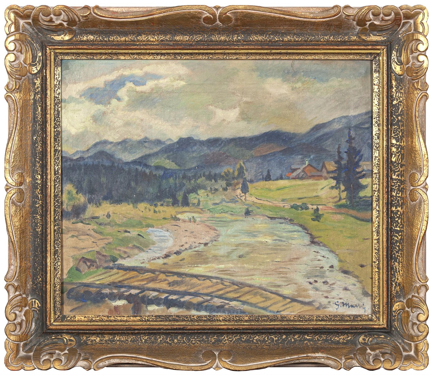 Mallý Gustáv (1879 - 1952) - Lávka v údolí - Halič
