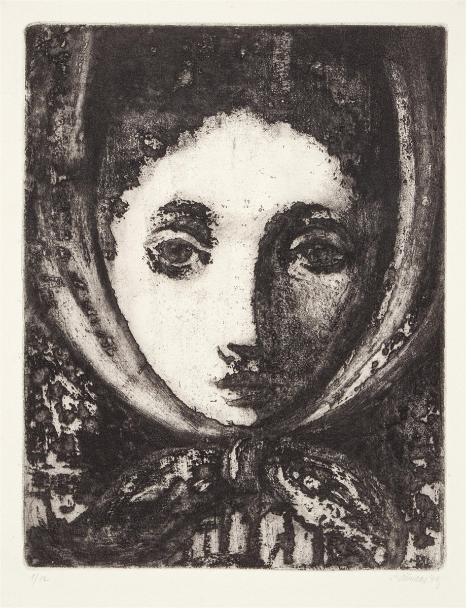 Jiřincová Ludmila (1912 - 1994) - Dívka v šátku