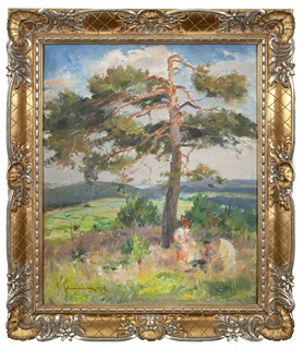 Schovánek Emil (1885 - 1947) - Dostaveníčko pod stromem