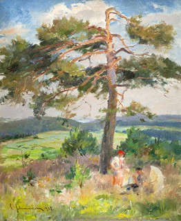 Schovánek Emil (1885 - 1947) - Dostaveníčko pod stromem