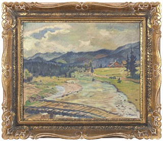 Mallý Gustáv (1879 - 1952) - Lávka v údolí - Halič