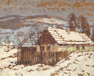Ullmann Josef (1870 - 1922) - Chalupa v zimě