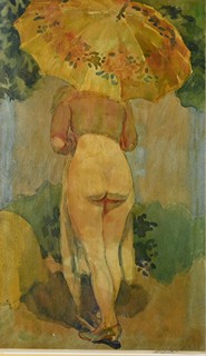 Max Švabinský (1873-1962) - Žlutý slunečník-studie