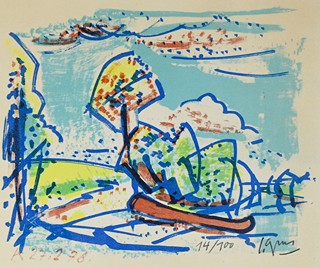 Jaroslav Grus (1891 - 1983) - Loďka na břehu, Na návsi