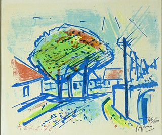 Jaroslav Grus (1891 - 1983) - Loďka na břehu, Na návsi