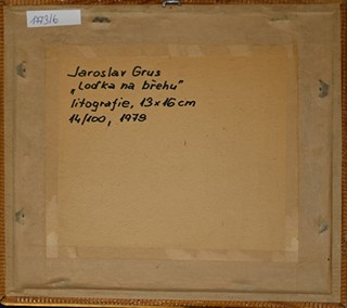 Jaroslav Grus (1891 - 1983) - Loďka na břehu, Na návsi