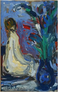 Július Jakoby (1903 - 1985) - Akt s květinou