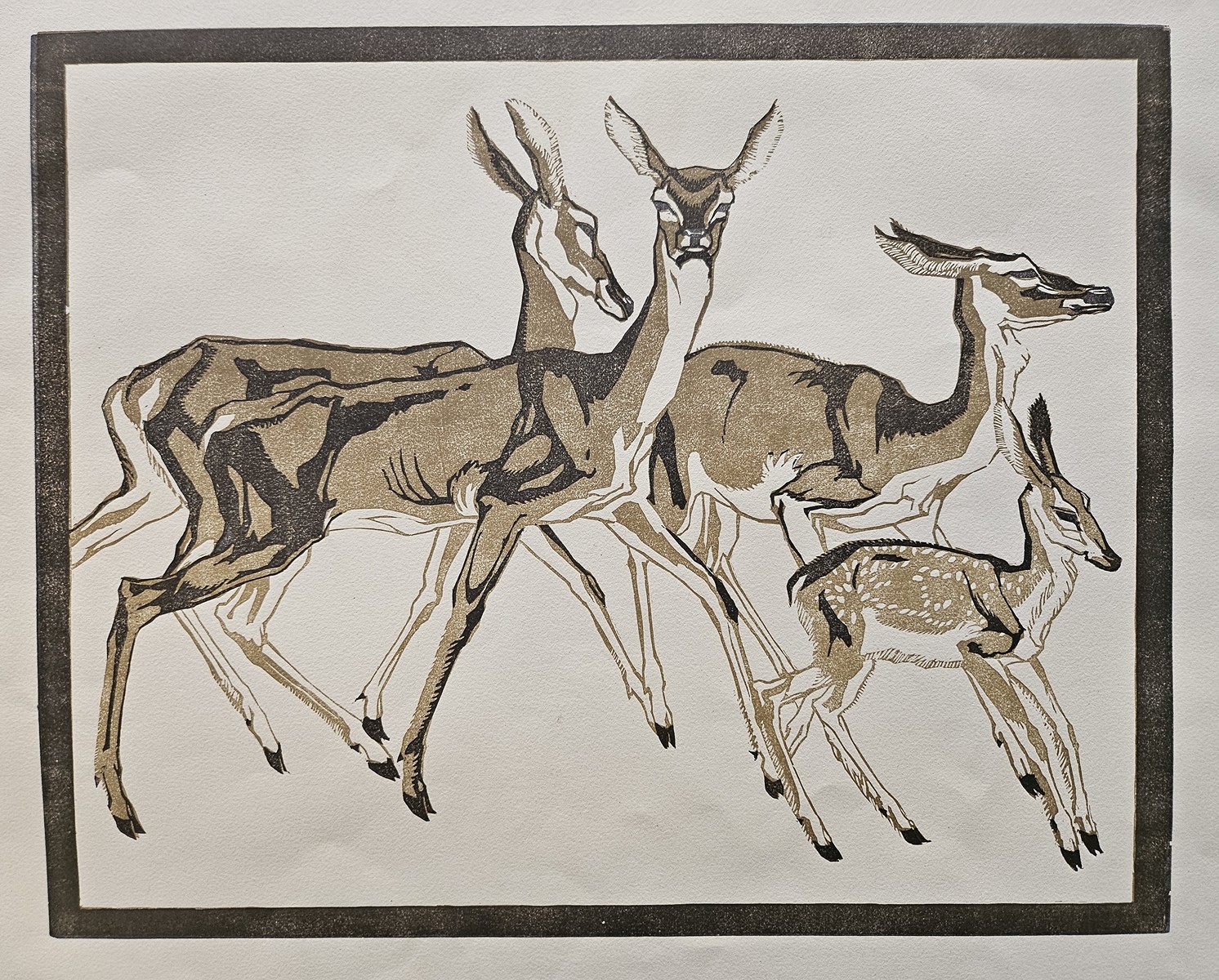 Ludwig Heinrich Jungnickel, 1881 - 1965, - Laně, 1909