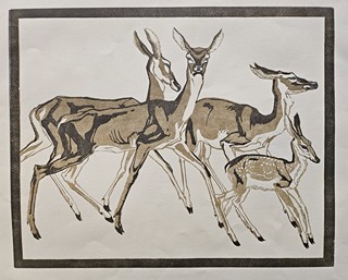 Ludwig Heinrich Jungnickel, 1881 - 1965, - Laně, 1909