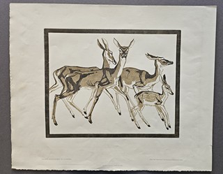 Ludwig Heinrich Jungnickel, 1881 - 1965, - Laně, 1909