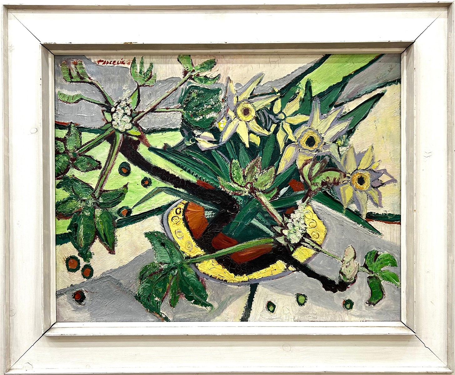 Arnošt Paderlík (1919 - 1999) - Zátiší s rozkvetlými květinami