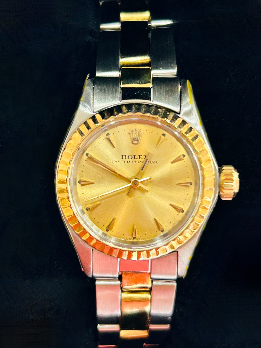 Rolex Bicolor Oyster perpetual - 18K žluté zlato a ocel - Seriové čislo 1163280