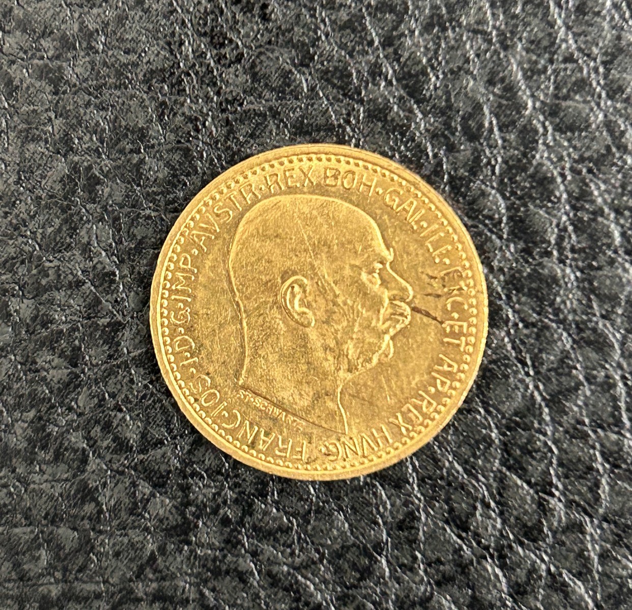Zlatá mince Desetikoruna František Josef I. 1911