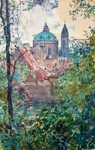 Jan Šafařík (1886 - 1915) - Kostel Sv. Mikuláše na Malé Straně