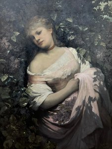 Gabriel von Max (1840 - 1915) - Šeřík 1890 ( La Syringa ) Velký formát!