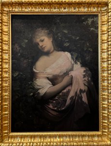 Gabriel von Max (1840 - 1915) - Šeřík 1890 ( La Syringa ) Velký formát!