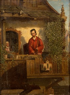 Mánes Quido - Kuřák na balkoně