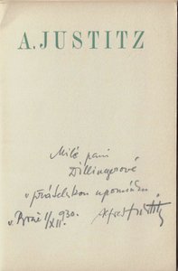 Alfréd Justitz (1879 - 1934) - A. Justitz (podpis)