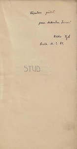 Viktor Dyk - Stud / Viktor Dyk (podpis)