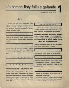 Ľudovít Fulla (1902 - 1980) - Súkromné listy Fullu a Galandu. 1-4 (28.II.1930-15. februára 1932)