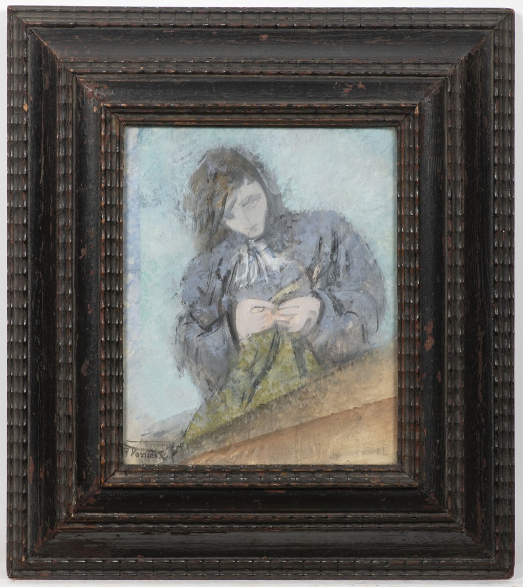 BEDŘICH VANÍČEK 1885 - 1955 - PŘI ŠITÍ