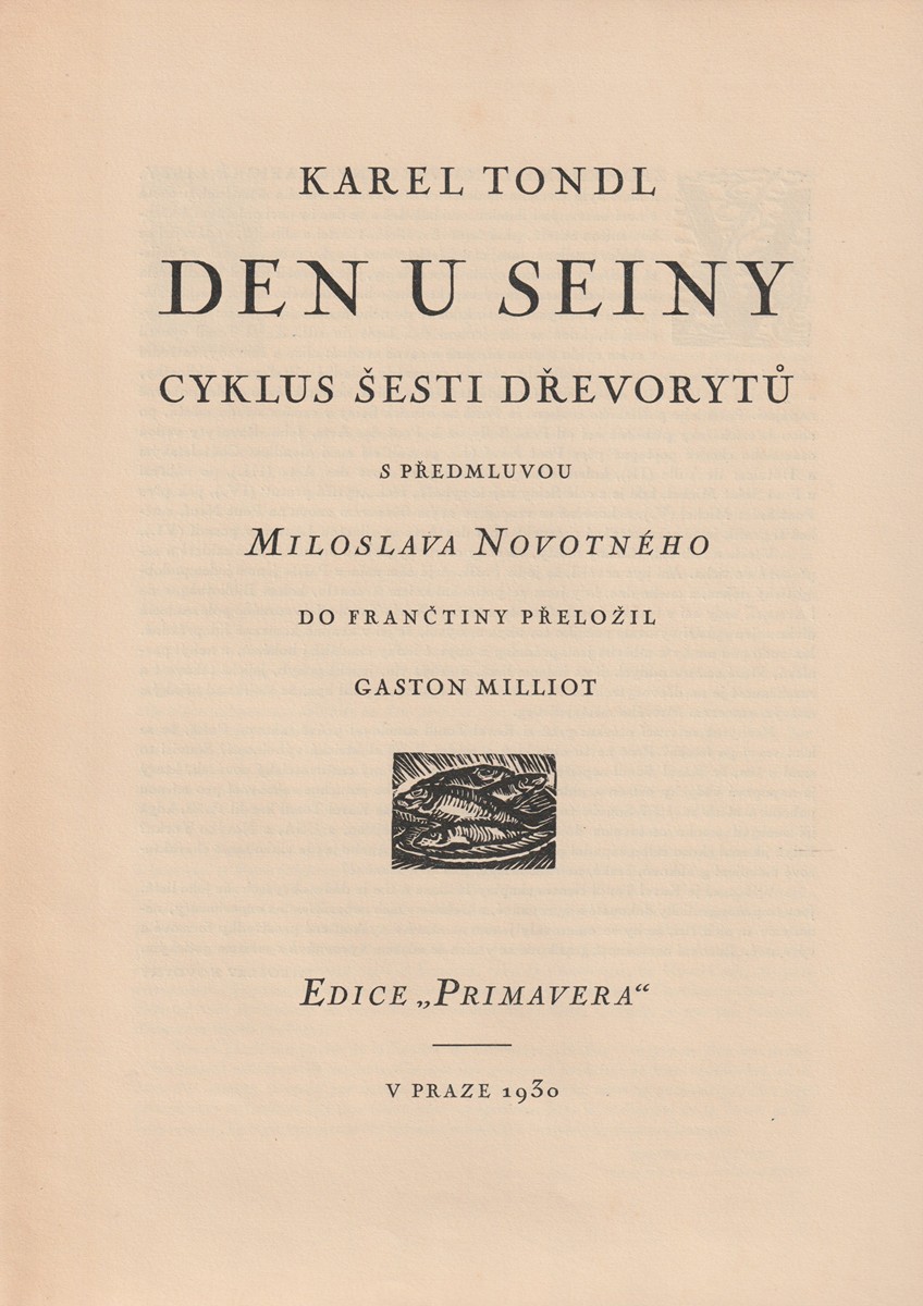 Karel Tondl (1893–1980) - Konvolut "Den u Seiny"