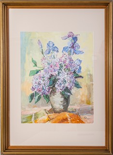 Vincenc Beneš (1883–1979) - Kytice se šeříky a kosatci