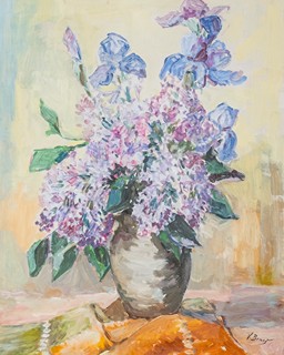 Vincenc Beneš (1883–1979) - Kytice se šeříky a kosatci