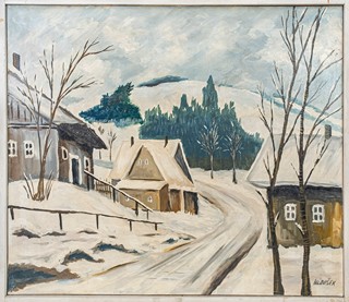 František Hloušek (1893–?) - Zasněžená cesta