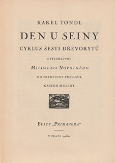Karel Tondl (1893–1980) - Konvolut "Den u Seiny"