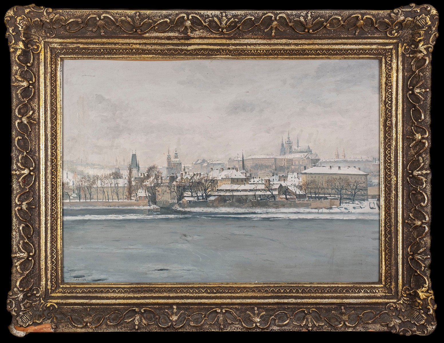 Josef Štefan Maleček (1890–1983) - Praha v zimě